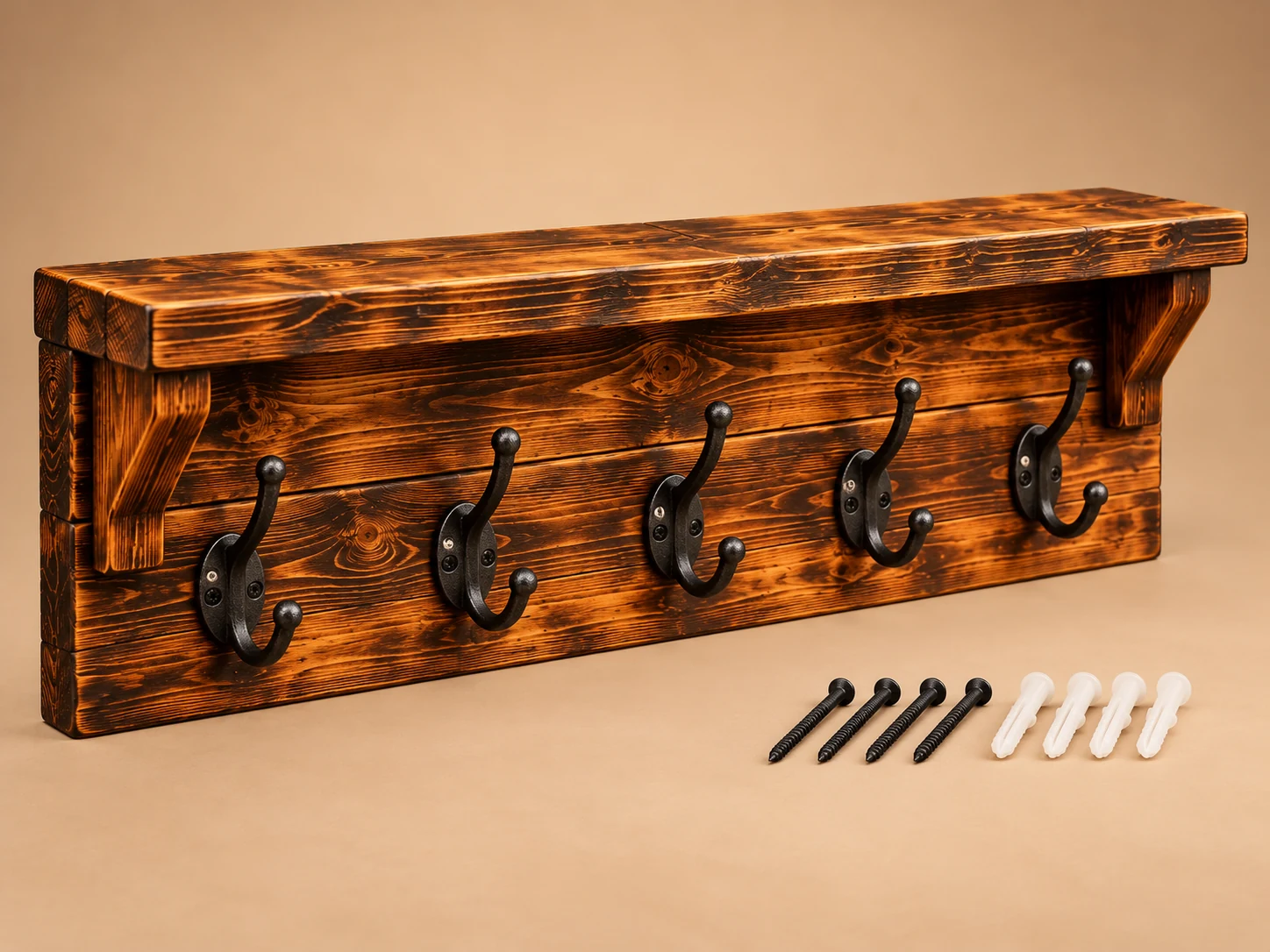 Rustic coat rack design example