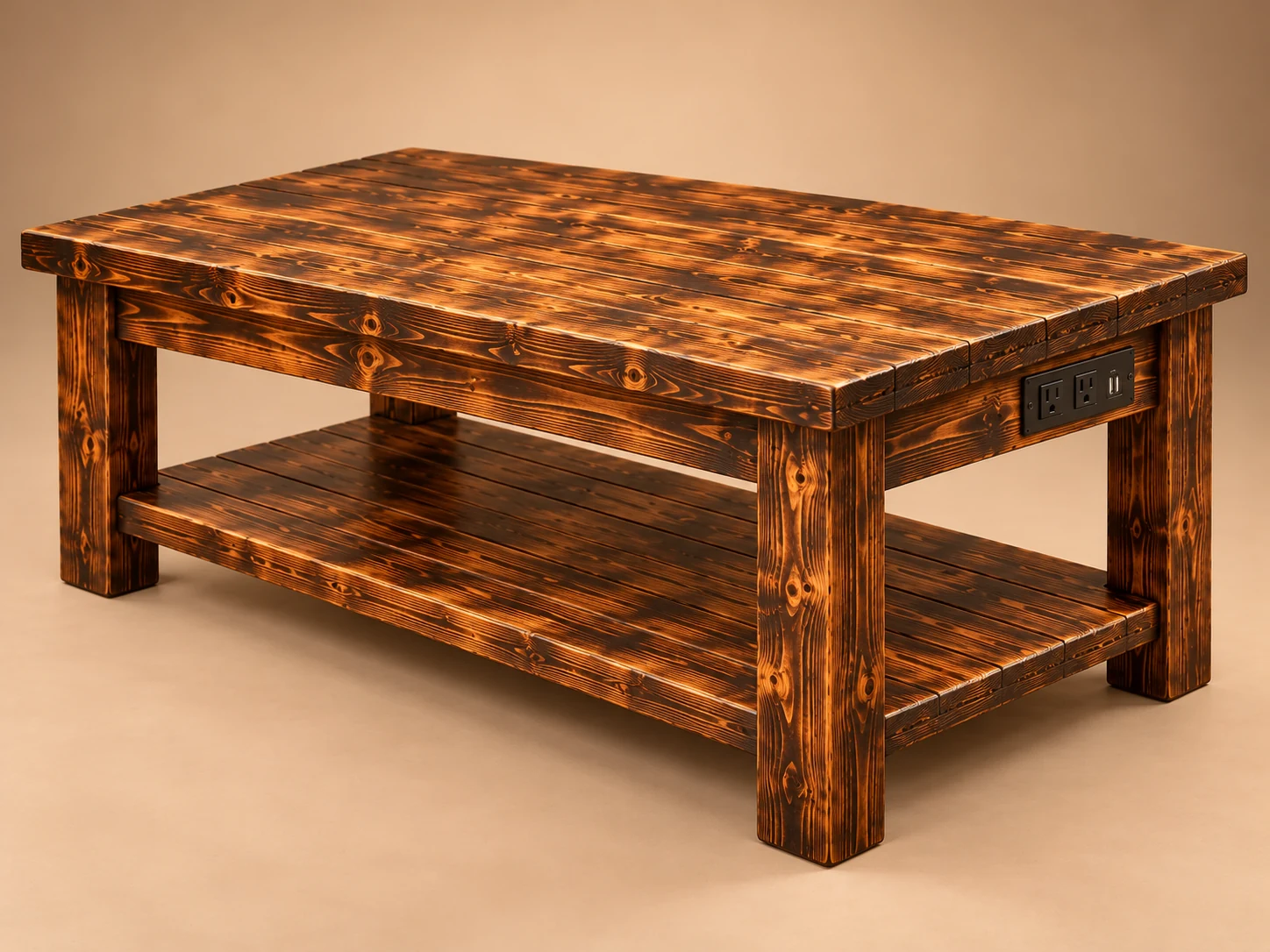Rustic coffee table design example